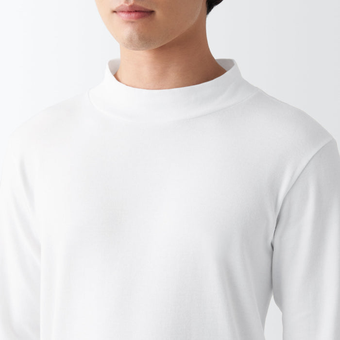 Men's Warm Mock Neck Long Sleeve T-Shirt, Winter Innerwear