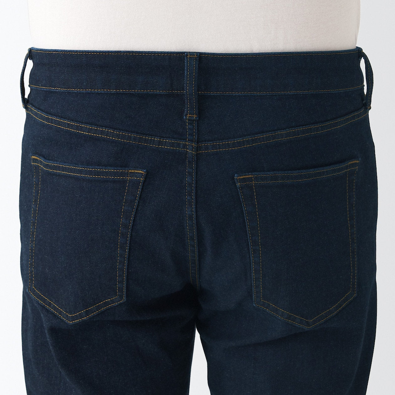 Men's Super Stretch Denim Skinny Pants Dark Navy (L 30inch / 76cm