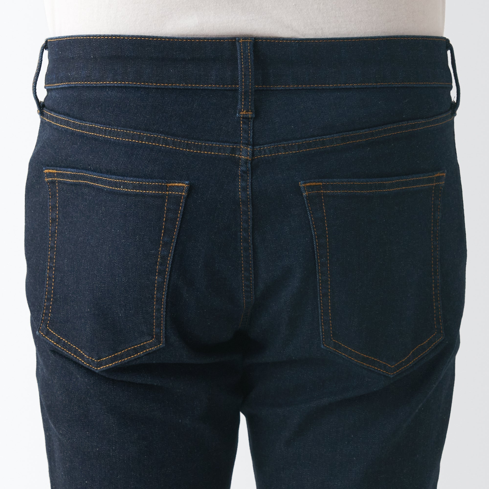 Men's Super Stretch Denim Skinny Pants Dark Navy (L 32inch / 82cm