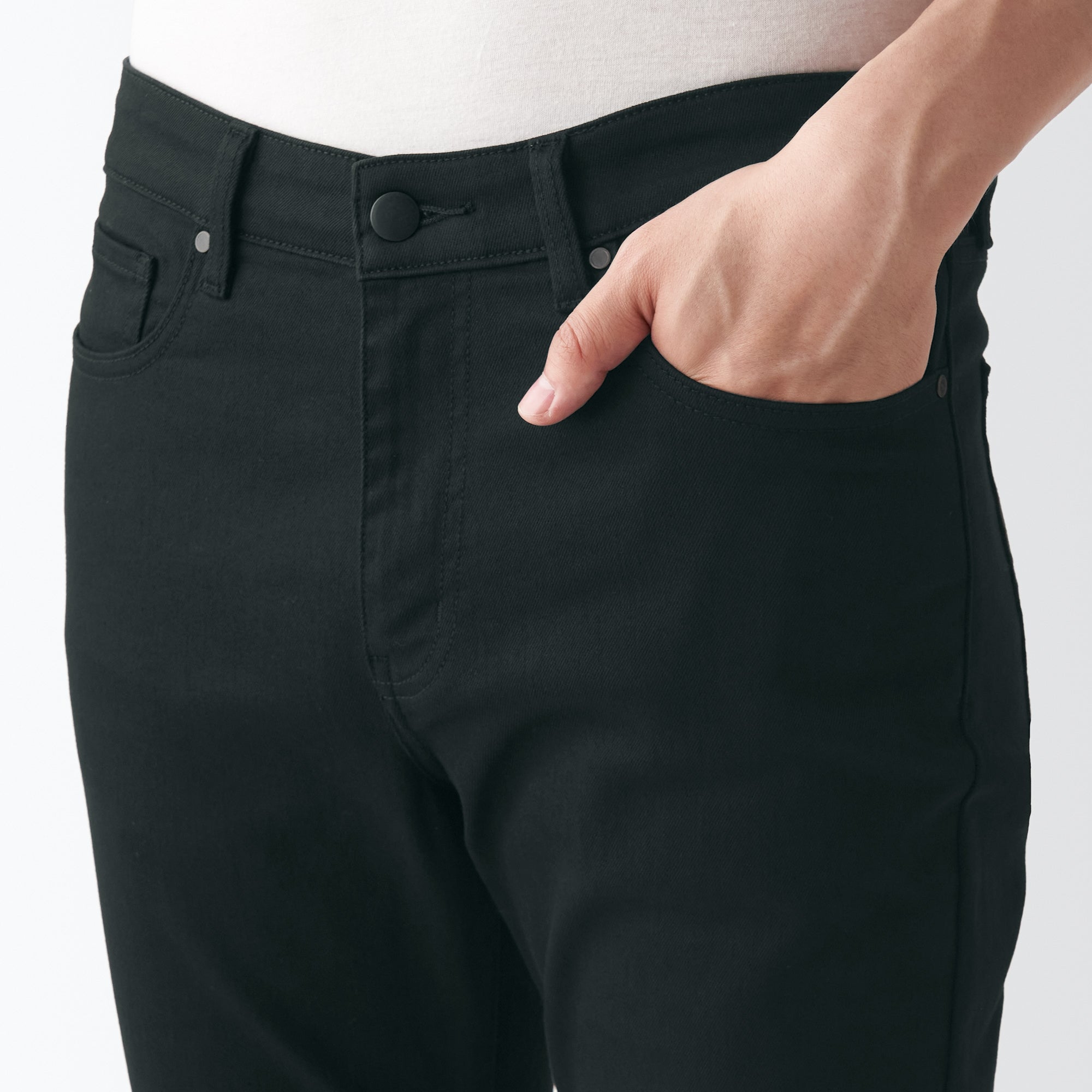 Men's Super Stretch Denim Skinny Pants Black (L32inch / 82cm)