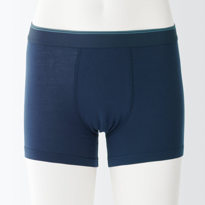 PEASKJP Men's Brief Boxer Briefs Underwear Flyless Anti-Chafing Moisture  Wicking,Blue L