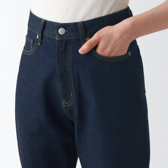 Women's Denim Regular Pants Dark Navy, Women's Straight Jeans