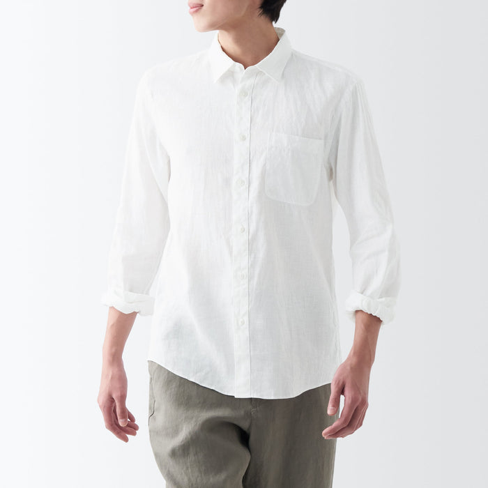 Men's Washed Hemp Long Sleeve Shirt | Sustainable Men's Clothing