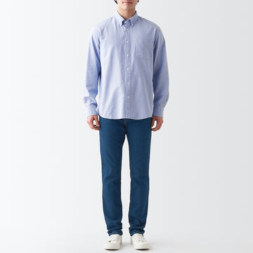 Men's Stretch Denim Slim Pants Blue (L 32inch / 82cm) MUJI