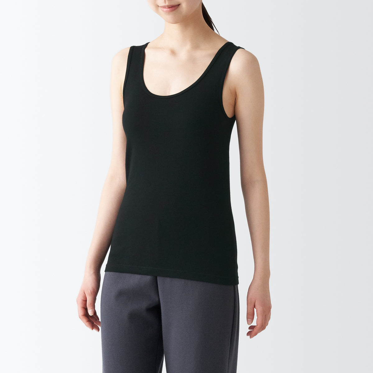 Buy Women's Super Combed Cotton Rib Fabric Inner Tank Top With Stay Fresh  Treatment - Black 1535