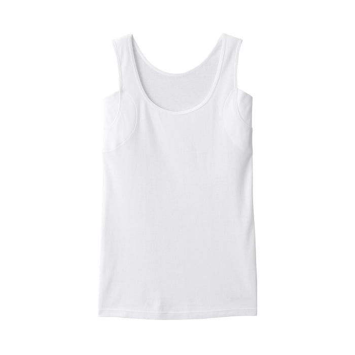 Women's Breathable Cotton Tank Top with Sweat Pad