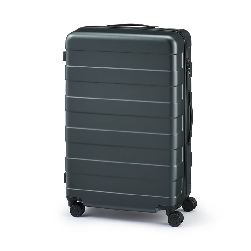 Adjustable Handle Hard Shell Suitcase 75L | Check-In Dark Grey MUJI