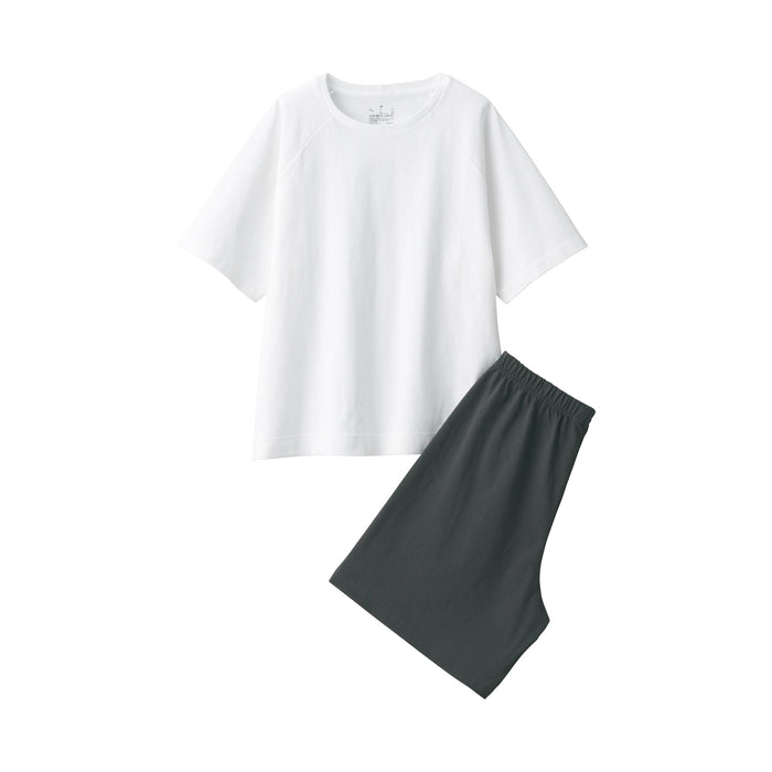 Women's Heavyweight Jersey Short Sleeve Loungewear Set, Cotton Pajamas