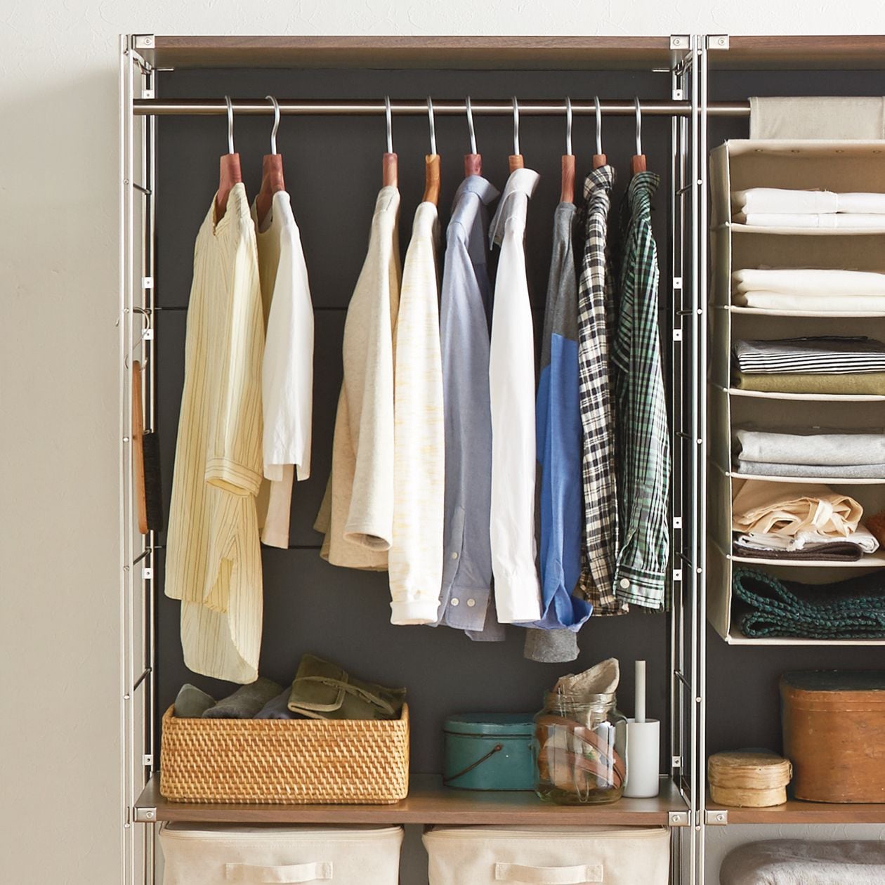 SUS Shelving Unit Wardrobe Bar - Regular (56 cm) MUJI