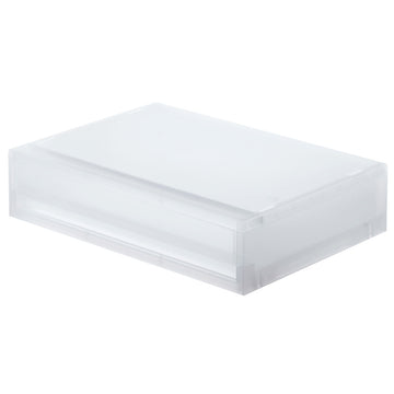 Polypropylene Storage Case Wide Drawer - Extra Shallow (W37 x D26 cm) 1 Drawer MUJI